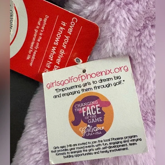 Daphne Golf Club Driver Unicorn Headcover Plush Stuffed Animal Purple Rainbow - Picture 9 of 13